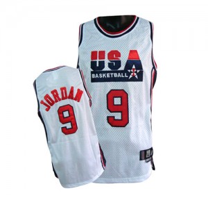 Maillots de basket Swingman Team USA NBA Summer Olympics Blanc - #9 Michael Jordan - Homme