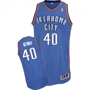 Maillot NBA Authentic Shawn Kemp #40 Oklahoma City Thunder Road Bleu royal - Homme