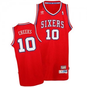 Philadelphia 76ers #10 Adidas Throwack Rouge Authentic Maillot d'équipe de NBA Promotions - Maurice Cheeks pour Homme