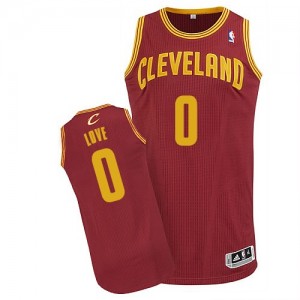 Cleveland Cavaliers Kevin Love #0 Road Authentic Maillot d'équipe de NBA - Vin Rouge pour Homme