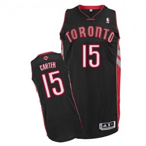 Toronto Raptors #15 Adidas Alternate Noir Authentic Maillot d'équipe de NBA en vente en ligne - Vince Carter pour Homme