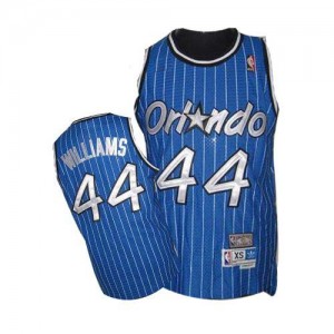Maillot NBA Bleu royal Jason Williams #44 Orlando Magic Throwback Authentic Homme Mitchell and Ness