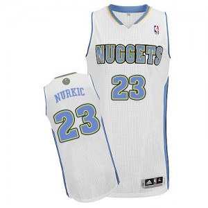 Maillot Adidas Blanc Home Authentic Denver Nuggets - Jusuf Nurkic #23 - Homme