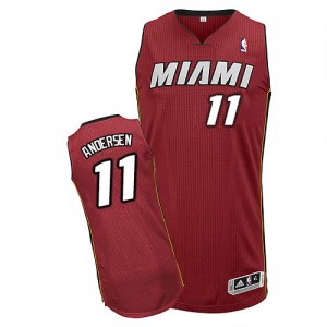 Maillot NBA Authentic Chris Andersen #11 Miami Heat Alternate Rouge - Homme