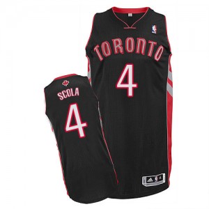 Toronto Raptors #4 Adidas Alternate Noir Authentic Maillot d'équipe de NBA prix d'usine en ligne - Luis Scola pour Homme