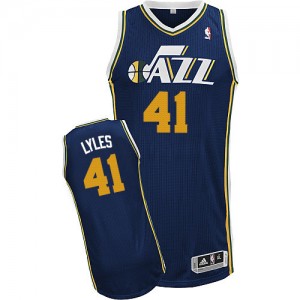 Maillot Adidas Bleu marin Road Authentic Utah Jazz - Trey Lyles #41 - Homme