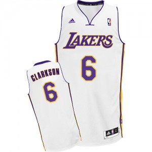 Los Angeles Lakers Jordan Clarkson #6 Alternate Swingman Maillot d'équipe de NBA - Blanc pour Homme
