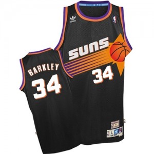 Phoenix Suns #34 Adidas Throwback Noir Authentic Maillot d'équipe de NBA prix d'usine en ligne - Charles Barkley pour Homme
