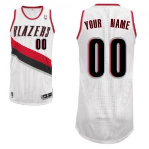 Portland Trail Blazers Personnalisé Adidas Home Blanc Maillot d'équipe de NBA sortie magasin - Authentic pour Homme