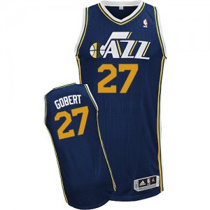 Utah Jazz #27 Adidas Road Bleu marin Authentic Maillot d'équipe de NBA boutique en ligne - Rudy Gobert pour Homme