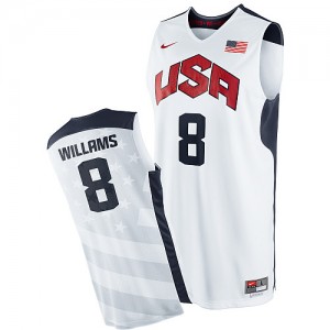 Team USA #8 Nike 2012 Olympics Blanc Swingman Maillot d'équipe de NBA Peu co?teux - Deron Williams pour Homme