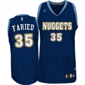 Maillot NBA Authentic Kenneth Faried #35 Denver Nuggets Crazy Light Bleu marin - Homme