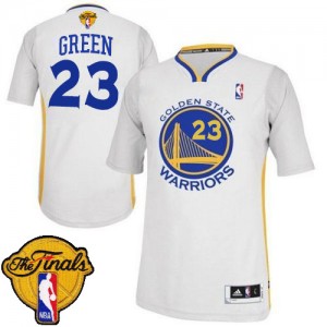 Golden State Warriors #23 Adidas Alternate 2015 The Finals Patch Blanc Authentic Maillot d'équipe de NBA pas cher - Draymond Green pour Homme