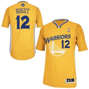 Maillot Authentic Golden State Warriors NBA Alternate Or - #12 Andrew Bogut - Homme