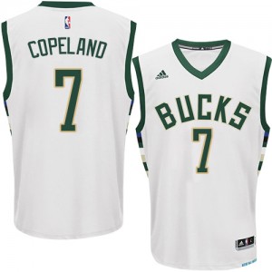 Milwaukee Bucks #7 Adidas Home Blanc Authentic Maillot d'équipe de NBA en vente en ligne - Chris Copeland pour Homme