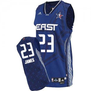 Maillot NBA Cleveland Cavaliers #23 LeBron James Bleu Adidas Authentic 2010 All Star - Homme