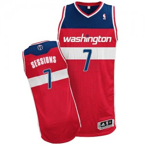 Washington Wizards #7 Adidas Road Rouge Authentic Maillot d'équipe de NBA pas cher - Ramon Sessions pour Homme