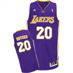 Los Angeles Lakers Dwight Buycks #20 Road Swingman Maillot d'équipe de NBA - Violet pour Homme
