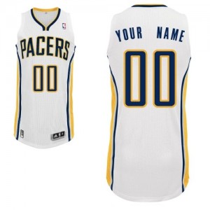 Maillot Adidas Blanc Home Indiana Pacers - Authentic Personnalisé - Homme