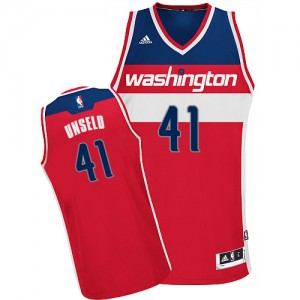 Maillot NBA Rouge Wes Unseld #41 Washington Wizards Road Swingman Homme Adidas