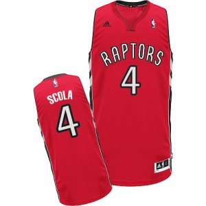 Maillot Adidas Rouge Road Swingman Toronto Raptors - Luis Scola #4 - Homme