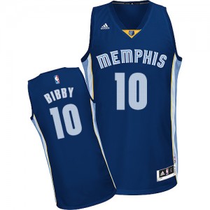 Memphis Grizzlies #10 Adidas Road Bleu marin Swingman Maillot d'équipe de NBA Promotions - Mike Bibby pour Homme