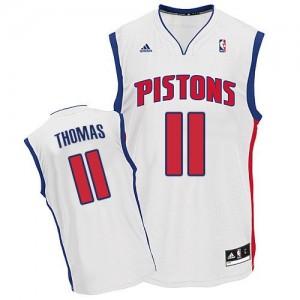 Detroit Pistons #11 Adidas Home Blanc Swingman Maillot d'équipe de NBA Expédition rapide - Isiah Thomas pour Homme