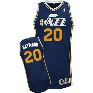 Utah Jazz #20 Adidas Road Bleu marin Authentic Maillot d'équipe de NBA Vente - Gordon Hayward pour Homme