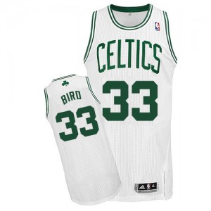 Maillot Authentic Boston Celtics NBA Home Blanc - #33 Larry Bird - Homme