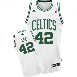 Boston Celtics #42 Adidas Home Blanc Swingman Maillot d'équipe de NBA Prix d'usine - David Lee pour Homme