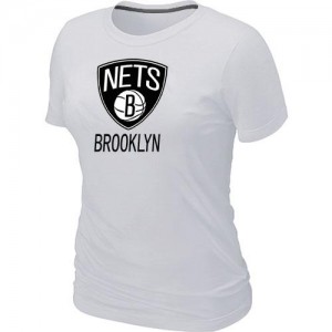 Tee-Shirt Blanc Big & Tall Brooklyn Nets - Femme