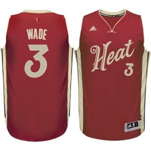 Maillot Authentic Miami Heat NBA 2015-16 Christmas Day Rouge - #3 Dwyane Wade - Homme