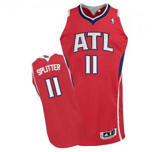 Maillot NBA Rouge Tiago Splitter #11 Atlanta Hawks Alternate Authentic Homme Adidas