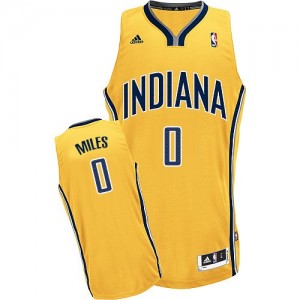 Indiana Pacers #0 Adidas Alternate Or Swingman Maillot d'équipe de NBA magasin d'usine - C.J. Miles pour Homme