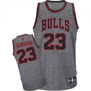 Chicago Bulls Michael Jordan #23 Static Fashion Authentic Maillot d'équipe de NBA - Gris pour Femme