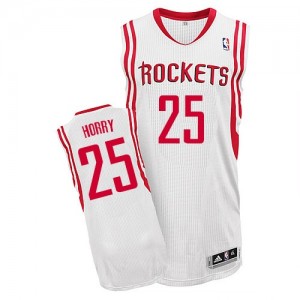 Houston Rockets Robert Horry #25 Home Authentic Maillot d'équipe de NBA - Blanc pour Homme