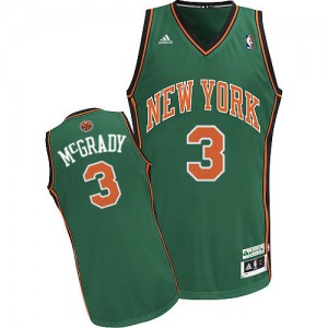 Maillot NBA Vert Tracy McGrady #3 New York Knicks Swingman Homme Adidas