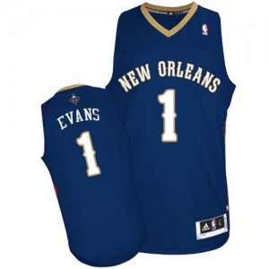 Maillot NBA Authentic Tyreke Evans #1 New Orleans Pelicans Road Bleu marin - Homme