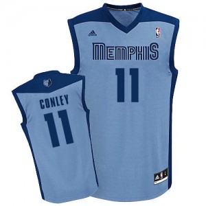 Maillot NBA Bleu clair Mike Conley #11 Memphis Grizzlies Alternate Swingman Homme Adidas