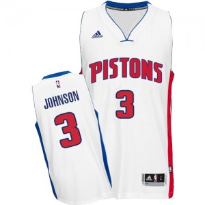 Detroit Pistons Stanley Johnson #3 Home Swingman Maillot d'équipe de NBA - Blanc pour Homme