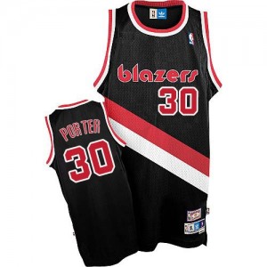 Maillot Authentic Portland Trail Blazers NBA Throwback Noir - #30 Terry Porter - Homme