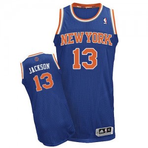Maillot Authentic New York Knicks NBA Road Bleu royal - #13 Mark Jackson - Homme