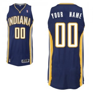 Maillot NBA Bleu marin Authentic Personnalisé Indiana Pacers Road Homme Adidas