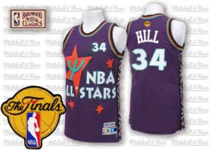Maillot Adidas Violet Throwback 2015 The Finals Patch Swingman Cleveland Cavaliers - Tyrone Hill #34 - Homme