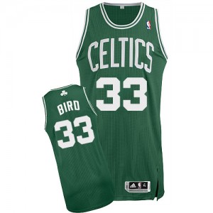 Boston Celtics Larry Bird #33 Road Authentic Maillot d'équipe de NBA - Vert (No Blanc) pour Homme