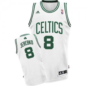 Maillot NBA Blanc Jonas Jerebko #8 Boston Celtics Home Swingman Homme Adidas