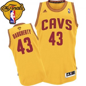 Cleveland Cavaliers Brad Daugherty #43 Alternate 2015 The Finals Patch Authentic Maillot d'équipe de NBA - Or pour Homme