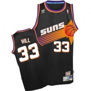 Phoenix Suns Grant Hill #33 Throwback Authentic Maillot d'équipe de NBA - Noir pour Homme
