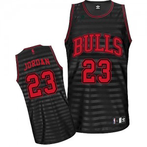 Maillot NBA Gris noir Michael Jordan #23 Chicago Bulls Groove Authentic Homme Adidas