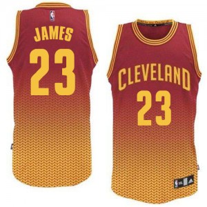 Maillot NBA Cleveland Cavaliers #23 LeBron James Rouge Adidas Authentic Resonate Fashion - Homme